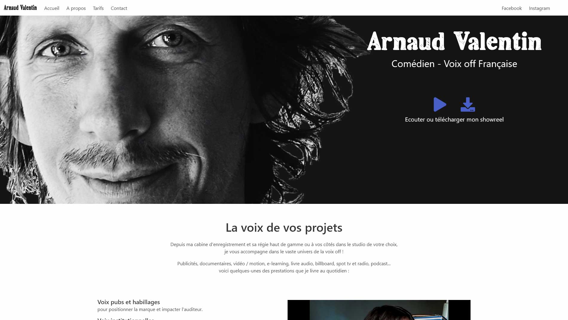 Site web d'arnaudvalentin.com